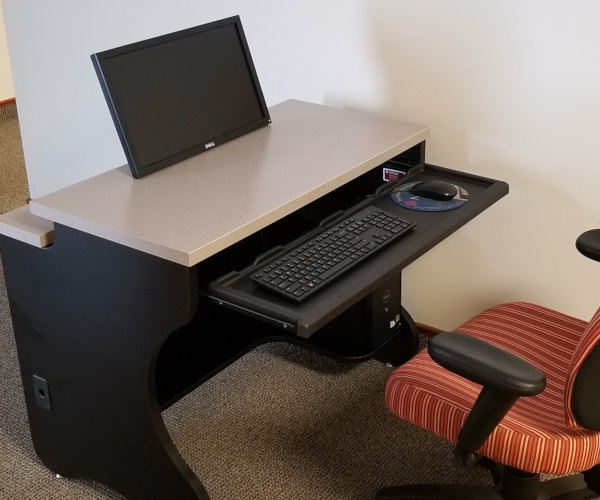 New 2020 Computer Desk With Recessed Monitor Computer Station