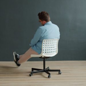 white wood office chair home