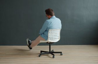 white wood office chair home