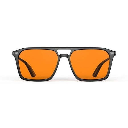 Goiteia 100% Orange Blue Light Blocking Glasses-Amber Tint Gaming Glasses for Better Sleep/Eyes Strain/Light Sensitive-Ultra Light & Spring Hinges for Better Comfor