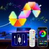 DAYBETTER LED Triangle Wall Lights 10Pack RGB Gaming Lights with Music Sync