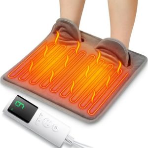 Electric Heated Foot Warmer Pad Under Desk, 9 Heat Settings