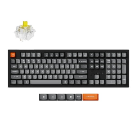 Keychron K10 Max Wireless Custom Mechanical Keyboard, QMK 2.4 GHz Bluetooth Full-Size with Hot-Swappable Keychron Super Banana Switch Compatible with Mac Windows Linux (RGB Backlit)