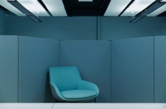 blue office chair