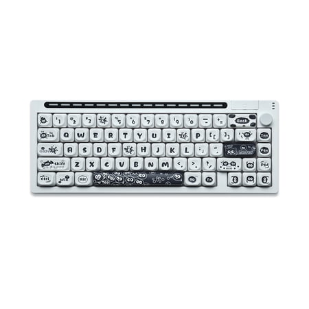 RECCAZR R66 Wireless Mechanical Keyboard, Hot Swappable Custom Keyboard,Pre-Lubed Linear Switches,Gasket Structure,RGB Backlit Gaming Keyboard (Black)