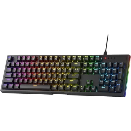 Redragon K670 RGB Backlit Gaming Keyboard, 104 Keys Hot-Swap Mechanical Keyboard, Upgraded Socket, Quiet Linear Red Switch