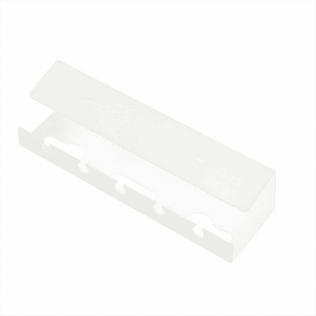Under Desk Cable Management Cable Tray Under Desk with Clamp Power Strip Cord Holder No Drilling Sturdy Spacious(White)