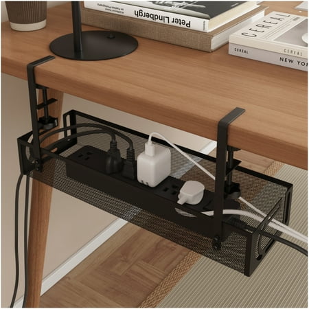 Under Desk Cable Management Tray No-Drill