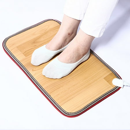 YZHMYR Electrical Heating Foot Warmer Mat 9 Adjustable Heat Levels Carbon Crystal Floor Pad Plug-In Heated Mat with Timer Waterproof for Office Home Office Desk Cold Weather Foot Warming Supplies